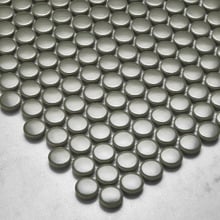 Kai Gloss Green Penny Round Ceramic Mosaic Tile